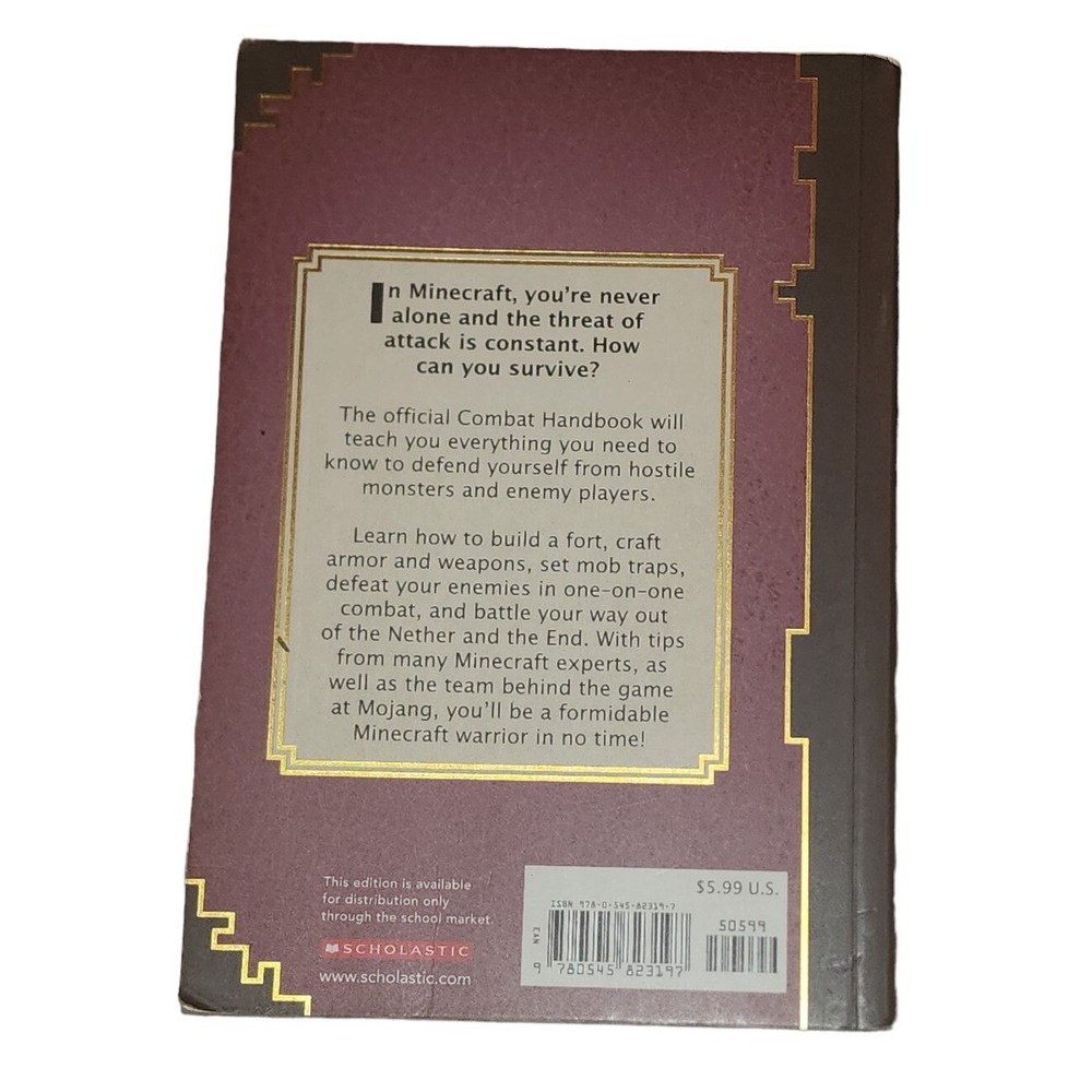 Minecraft Combat Handbook Updated Edition Guide Book Game Strategy - Picture 2 of 3